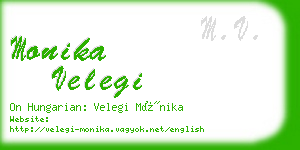 monika velegi business card